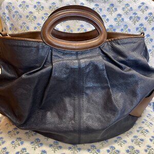 Marni Balloon Bag Black and Brown Leather